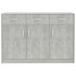 Aparador de madera contrachapada gris hormigón 110x30x75