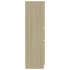 Aparador con cajones contrachapada color roble 60x35x121