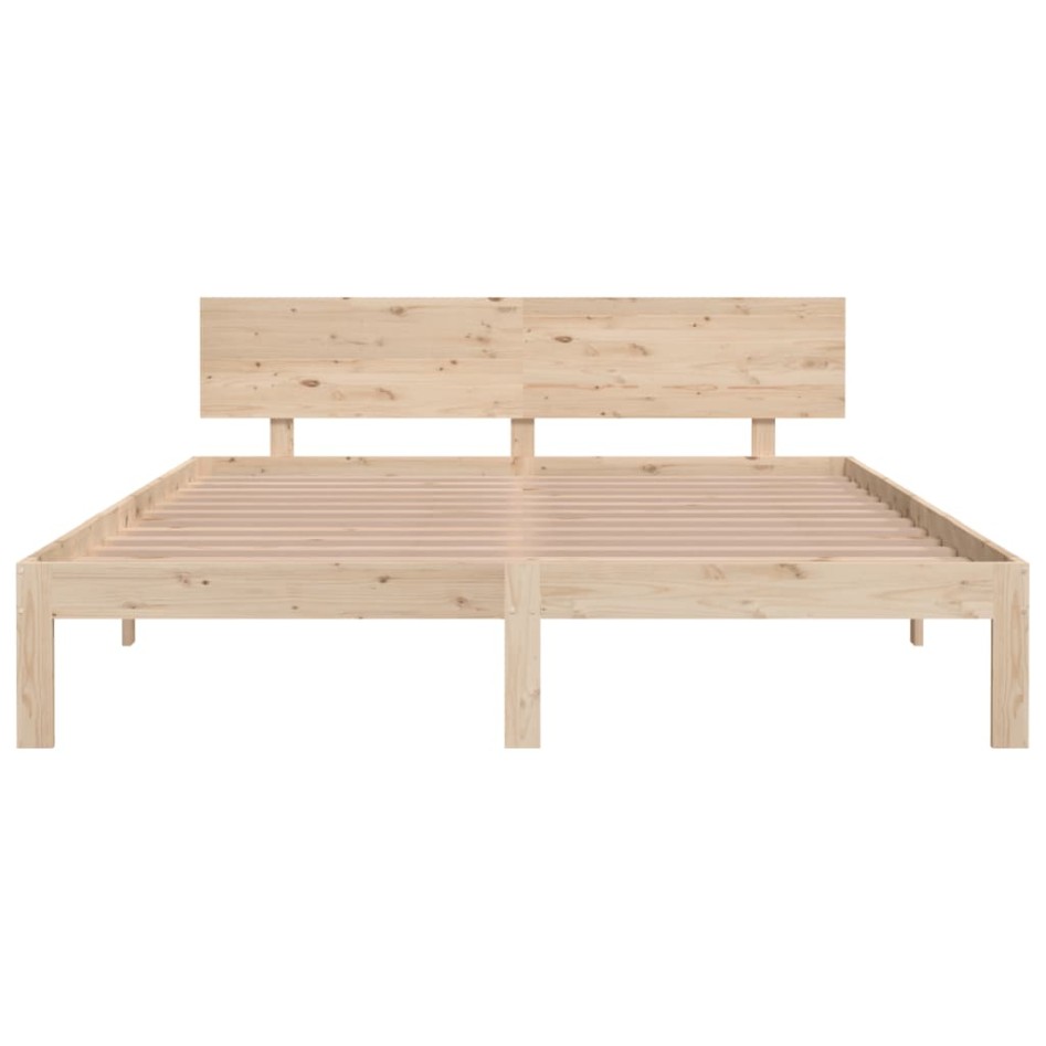 Estructura de cama de madera maciza de pino 160x200