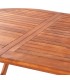 Mesa de jardín madera maciza de acacia 160x85x75 cm, Modelo Cusi