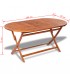 Mesa de jardín madera maciza de acacia 160x85x75 cm, Modelo Cusi