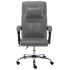 Silla de oficina de masaje de cuero sintético gris