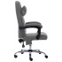 Silla de oficina de masaje de cuero sintético gris