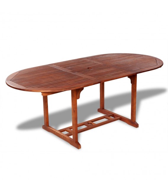 Mesa de jardín madera maciza de acacia 200x100x74 cm Modelo Cusi XL