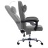 Silla de oficina de masaje de cuero sintético gris