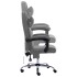 Silla de oficina de masaje de cuero sintético gris