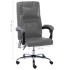Silla de oficina de masaje de cuero sintético gris