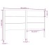 Cabecero madera maciza de pino blanco 186x4x100