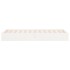 Estructura de cama individual madera maciza blanco 90x190