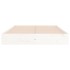 Estructura de cama madera maciza blanca 200x200