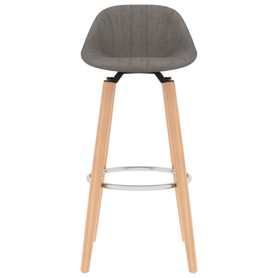 Taburetes de cocina 2 unidades tela gris