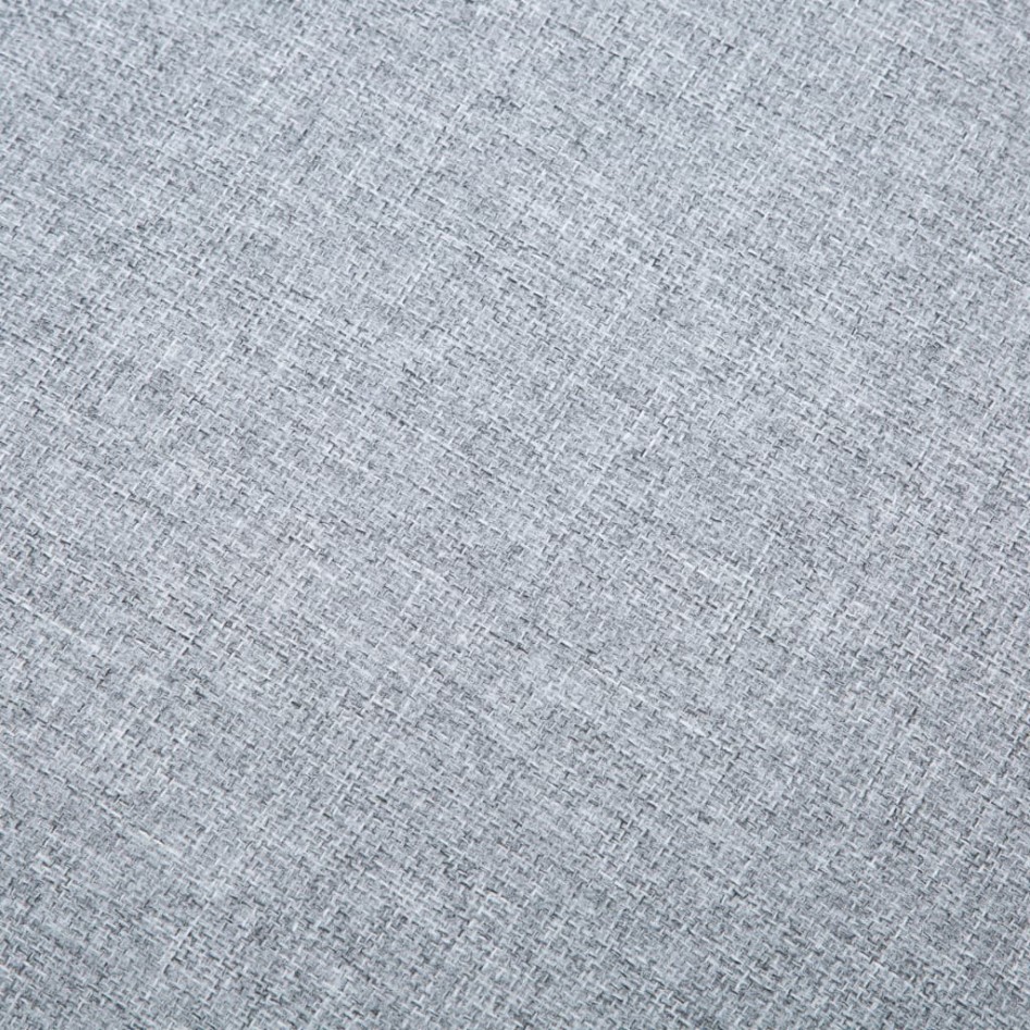Sofá con forma de L tapizado tela gris claro 171,5x138x81,5