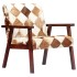 Sillón de cuero auténtico de cabra blanco y