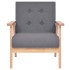 Sillón de tela gris