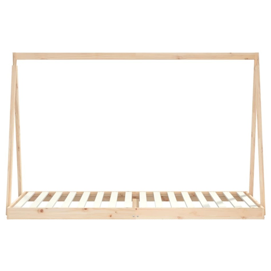 Estructura de cama para niños madera maciza de pino 90x200