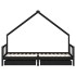 Estructura de cama niños con cajones madera pino negro