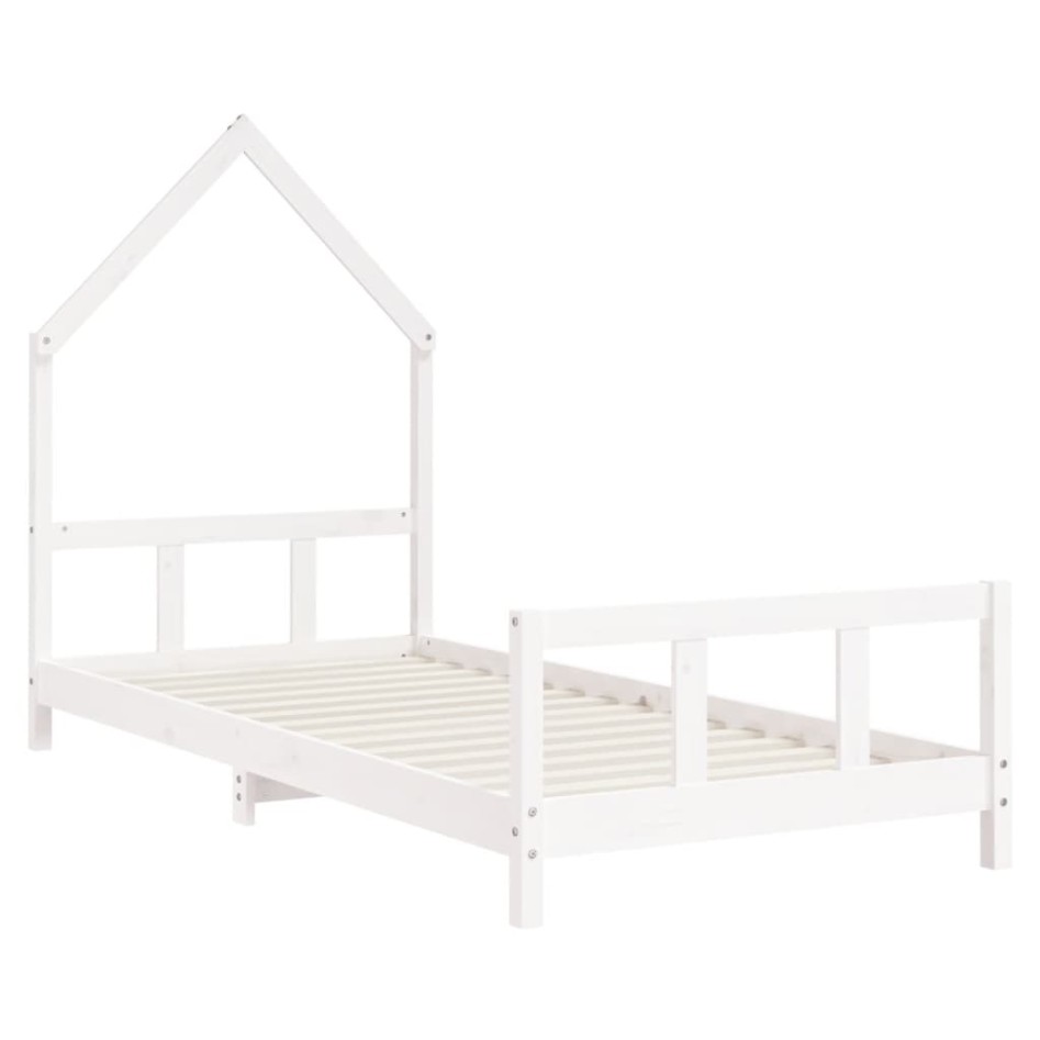 Estructura de cama para niños madera de pino blanco 90x200