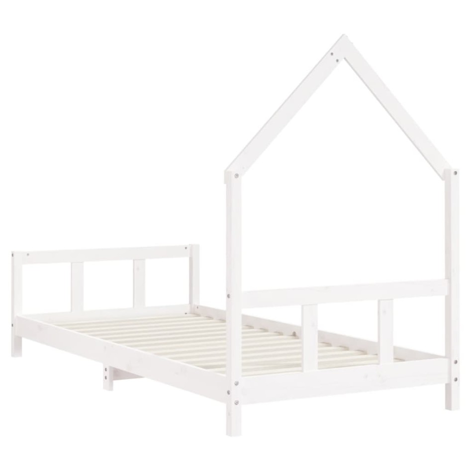 Estructura de cama para niños madera de pino blanco 90x200