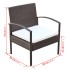 Muebles de jardín 4 piezas con cojines ratán sintético