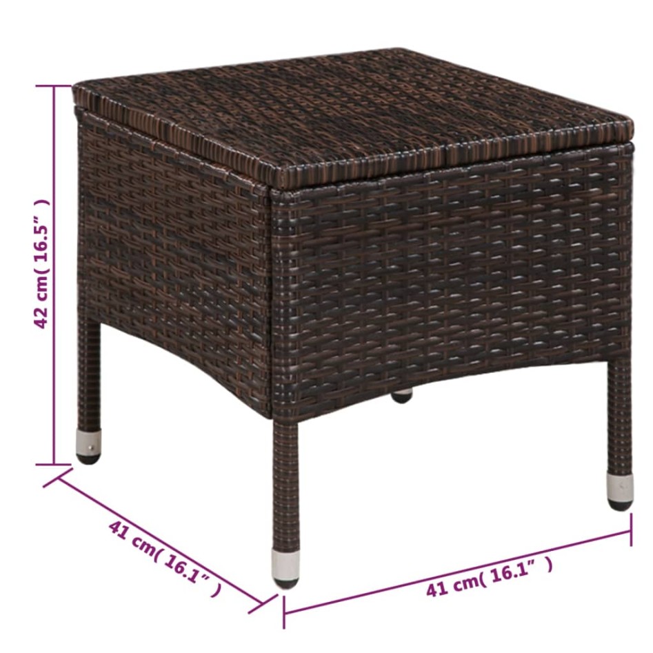 Sillas de jardín y taburete con cojines ratán sintético