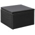 Set de muebles de jardín 3 pzas ratán sintético negro y