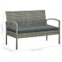 Set de muebles de jardín 5 pzas y cojines ratán sintético