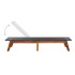 Tumbona con mesa ratán sintético y madera maciza de