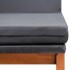 Tumbona con mesa ratán sintético y madera maciza de