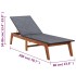 Tumbona con mesa ratán sintético y madera maciza de