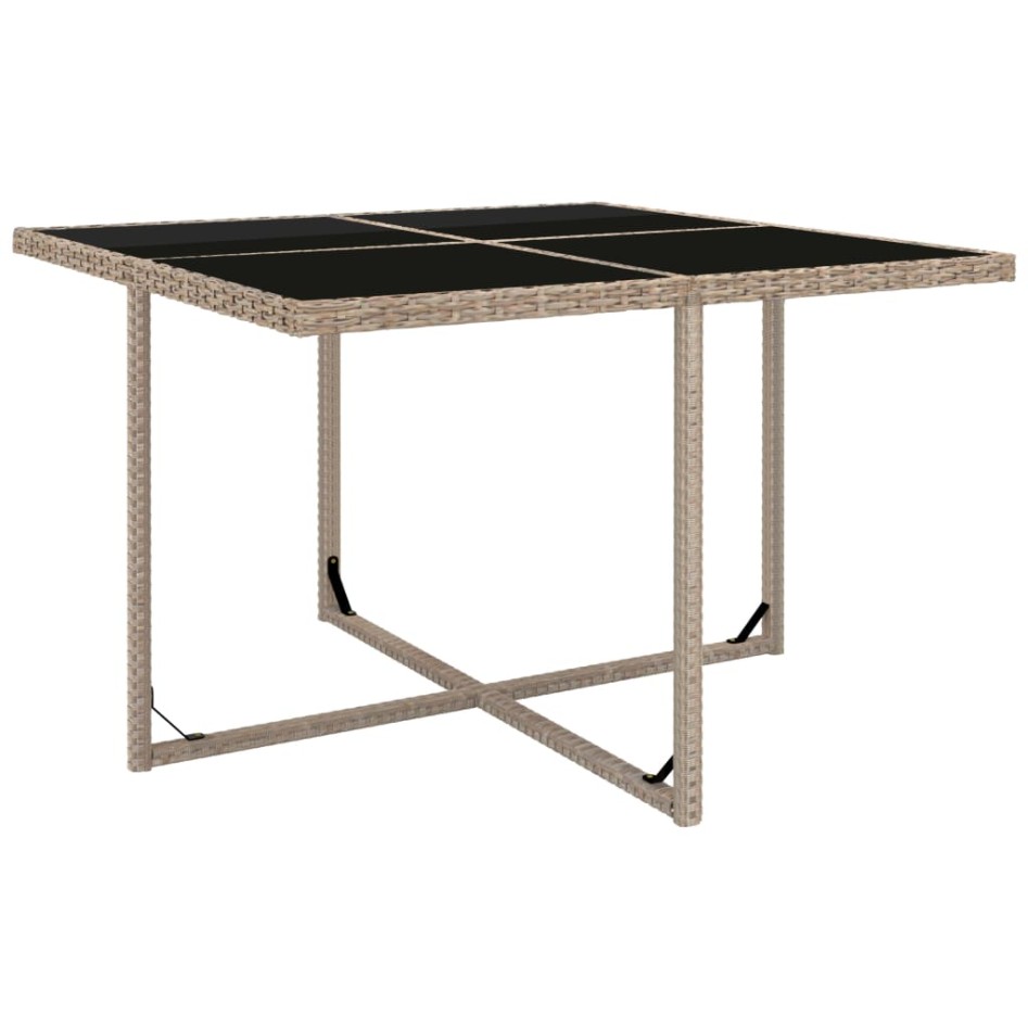 Set de comedor de jardín 5 pzas y cojines ratán sintético