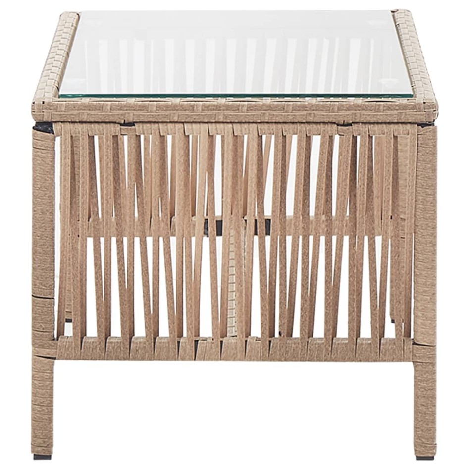 Set muebles de jardín 4 piezas y cojines ratán sintético