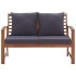 Muebles de jardín 4 piezas con cojines madera acacia