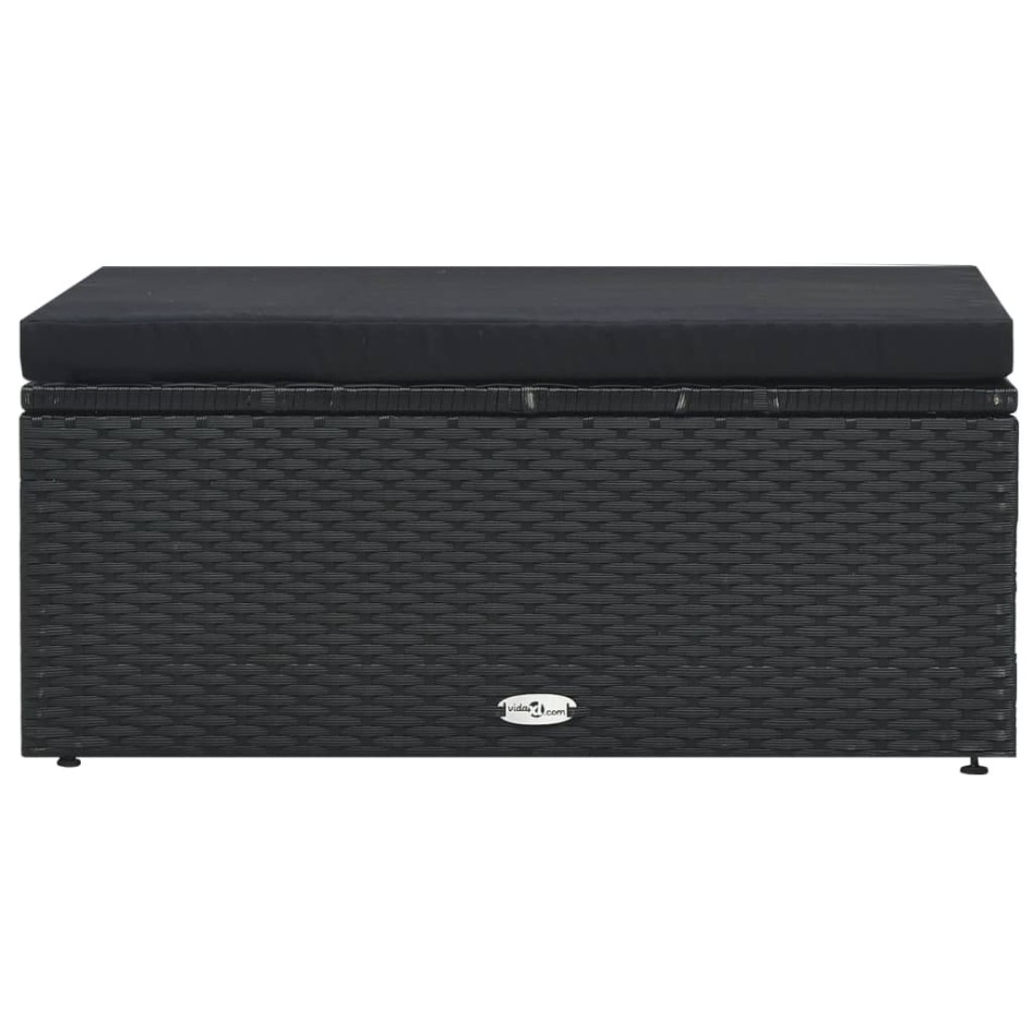 Set muebles de jardín 5 piezas y cojines ratán sintético