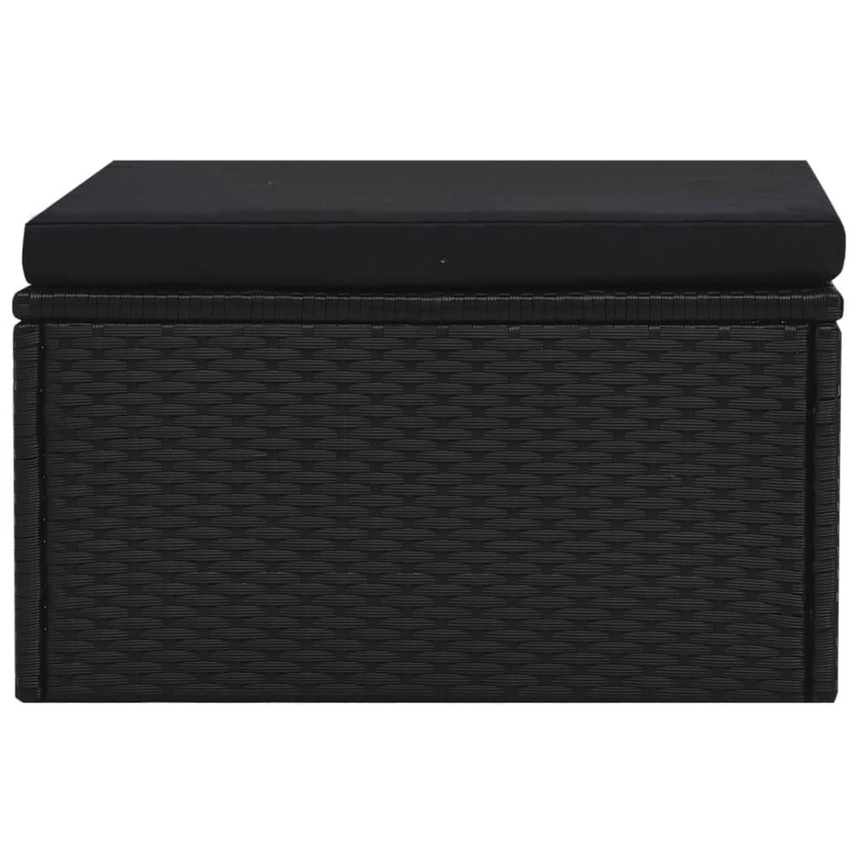 Set muebles de jardín 5 piezas y cojines ratán sintético