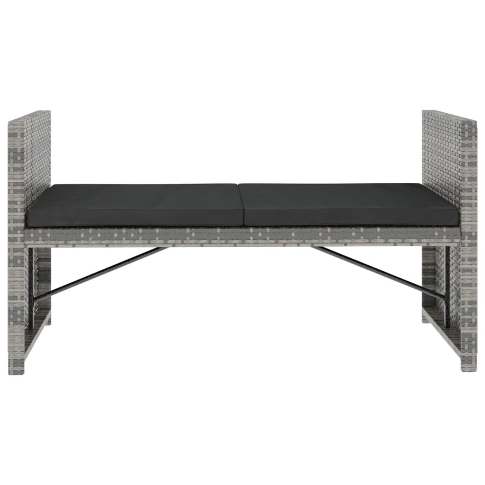 Set de muebles de jardín 5 pzas y cojines ratán sintético