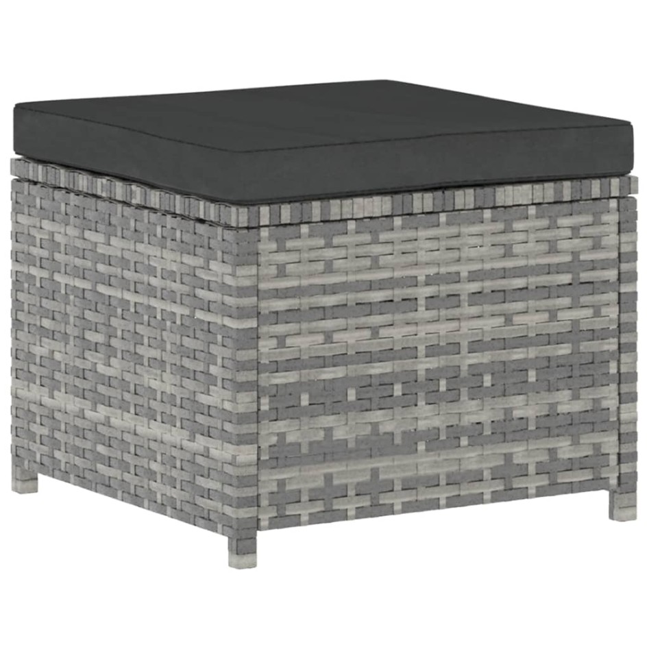 Set de muebles de jardín 5 pzas y cojines ratán sintético