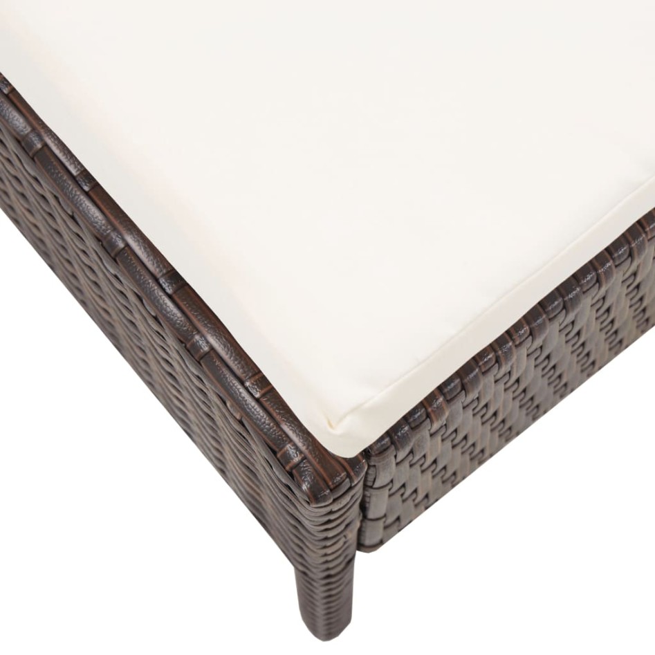 Set sofás de jardín 5 piezas y cojines ratán sintético