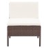 Set muebles de jardín 3 pzas y cojines ratán sintético