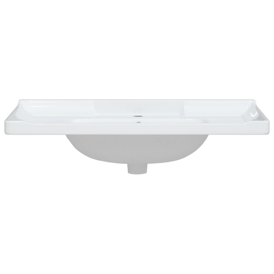 Lavabo de baño rectangular cerámica blanco 91,5x48x23