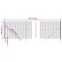 Cerca de alambre de acero galvanizado verde 2,2x25