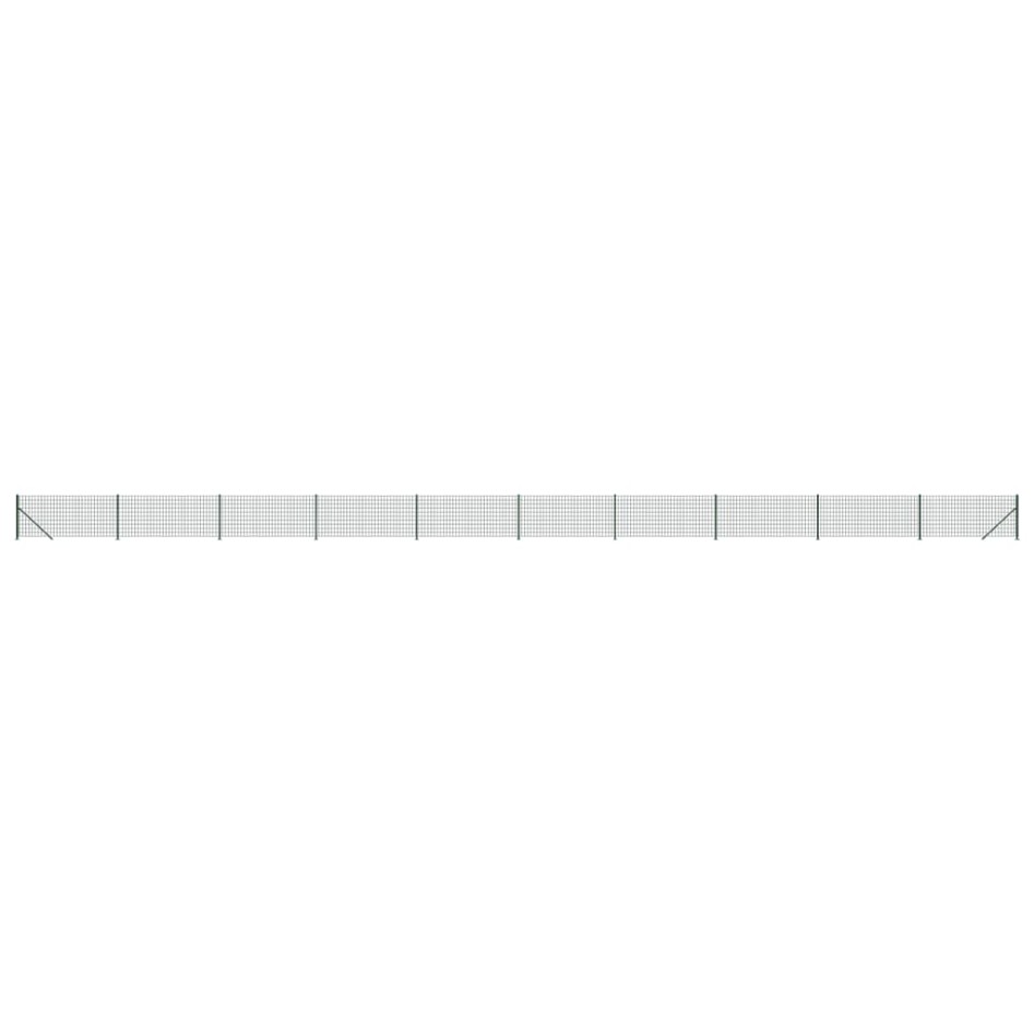 Cerca de alambre con brida verde 0,8x25