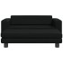Cama de perros con extensión cuero sintético negro 100x50x30