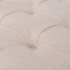 Banco de madera maciza y lino blanco crema 110x38x48