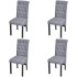 Sillas de comedor 4 unidades tela gris