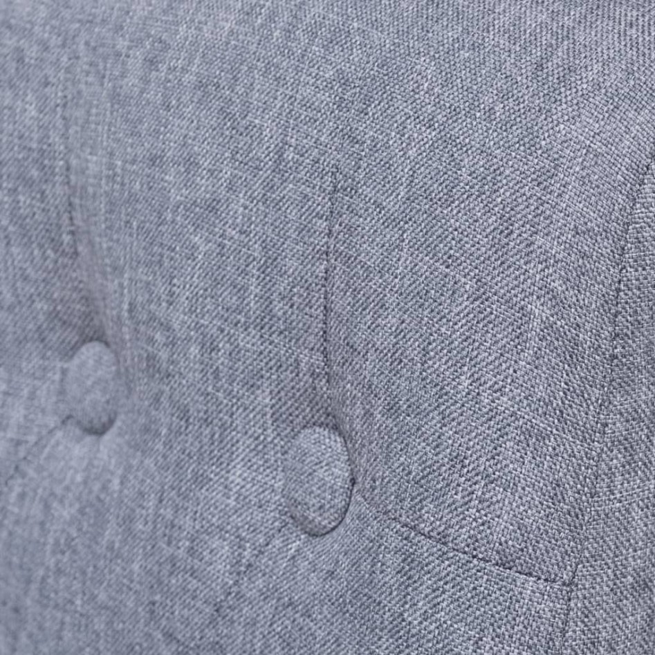 Sillas de comedor 4 unidades tela gris