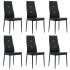 Sillas de comedor 6 unidades cuero sintético