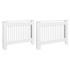 Cubiertas para radiador 2 unidades MDF blanco 112