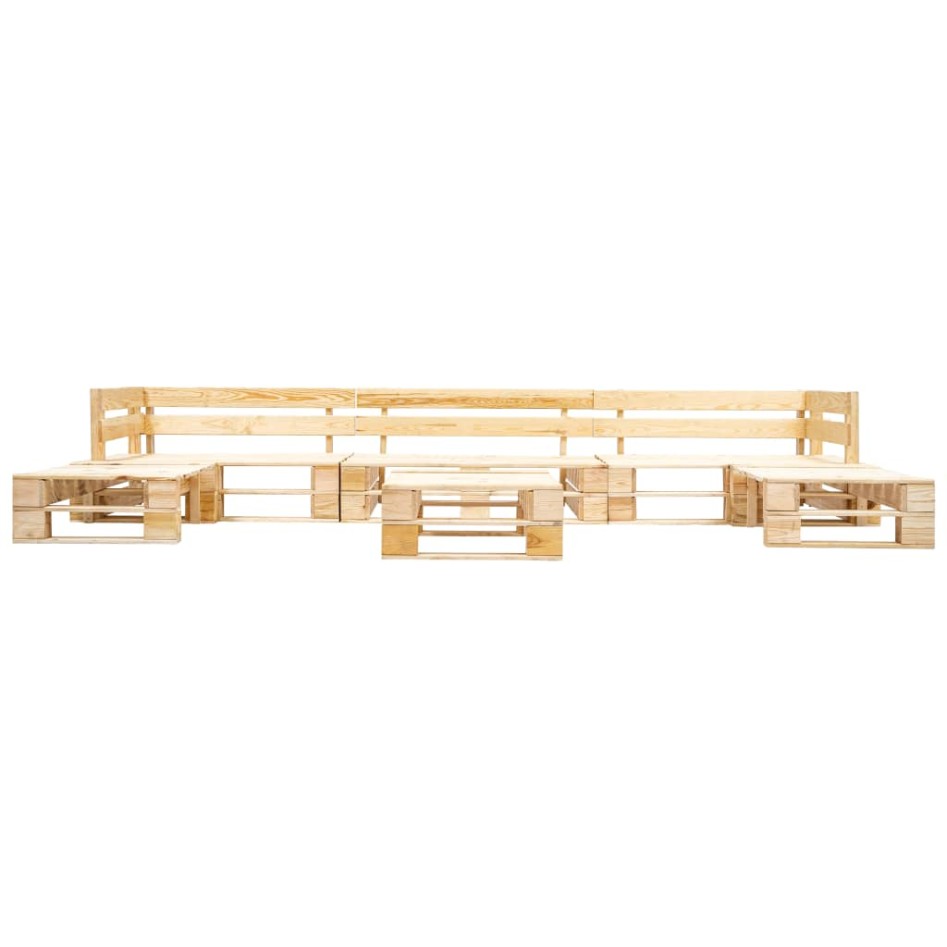 Juego de muebles de palets de jardín 6 piezas madera