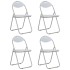 Sillas de comedor plegables 4 unidades cuero sintético