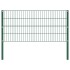 Panel de valla con postes hierro verde 3,4x0,8